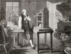 James Watt in his Glasgow workshop improving on Thomas Newcomens 1712 Newcomen James Watt in his Glasgow workshop improving on Thomas Newcomens 1712 Newcomen