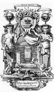 John Andrews's Circulating Library bookplate by Joseph Shepperd, published in Calcutta John Andrews's Circulating Library bookplate by Joseph Shepperd, published in Calcutta