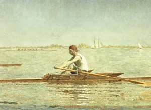 John Biglin in a Single Scull, 1873 (watercolour on paper) John Biglin in a Single Scull, 1873 (watercolour on paper)