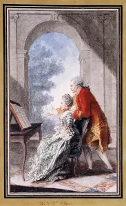 John Wilkes and Miss Gertrude Carmontelle, (black lead, red chalk, watercolour) John Wilkes and Miss Gertrude Carmontelle, (black lead, red chalk, watercolour)