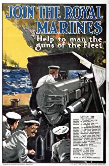 Images Dated 20th July 2012: Join the Royal Marines - Help to man the guns of the Fleet
