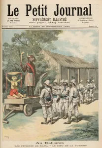 Kana Fetishes in Dahomey, from Le Petit Journal, 26th November 1892 (colour Kana Fetishes in Dahomey, from Le Petit Journal, 26th November 1892 (colour