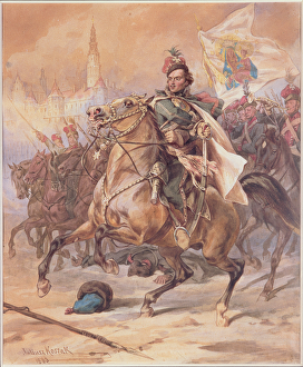 Kazimierz Pulawski (1747-79) at the Battle of Czestochowa, December 1770 Kazimierz Pulawski (1747-79) at the Battle of Czestochowa, December 1770