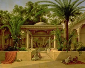 The Khabanija Fountain, Cairo, 1845 (oil on canvas) The Khabanija Fountain, Cairo, 1845 (oil on canvas)