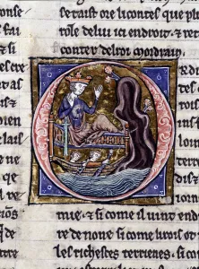 King Modreius. Manuscript: Conquest of the Saint Greal, written 717 years after King Modreius. Manuscript: Conquest of the Saint Greal, written 717 years after