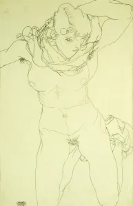 Kneeling Nude from the front; Kniender Akt von Vorn, 1914 (pencil on paper) Kneeling Nude from the front; Kniender Akt von Vorn, 1914 (pencil on paper)