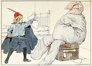 The Knight Errant fending off his foe, 1906 (pen, black ink and watercolour) The Knight Errant fending off his foe, 1906 (pen, black ink and watercolour)
