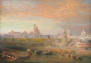 The Kremlin, Moscow, (pencil, ink, w/c, pastel and gouache on paper) The Kremlin, Moscow, (pencil, ink, w/c, pastel and gouache on paper)
