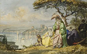 Ladies on the Bosphorous with Rumeli Hisar Beyond, 1873 (pencil and watercolour on paper) Ladies on the Bosphorous with Rumeli Hisar Beyond, 1873 (pencil and watercolour on paper)
