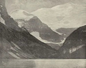 Lake Louise in the Selkirk Mountains (b/w photo) Lake Louise in the Selkirk Mountains (b/w photo)