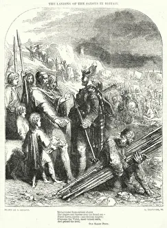 The landing of the Saxons in Britain (engraving) The landing of the Saxons in Britain (engraving)