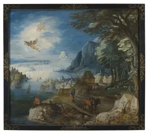 Landscape with the Fall of Icarus (oil on wood) Landscape with the Fall of Icarus (oil on wood)