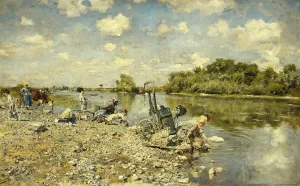 The Laundry; La Lavandaie, 1874 (oil on panel) The Laundry; La Lavandaie, 1874 (oil on panel)