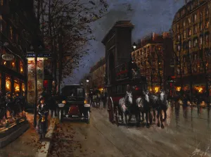 Le Boulevard St. Denis, Paris, (oil on canvas) Le Boulevard St. Denis, Paris, (oil on canvas)