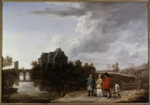 Le chateau de Teniers a Perck Painting by David Teniers II le jeune (1610-1690 Le chateau de Teniers a Perck Painting by David Teniers II le jeune (1610-1690