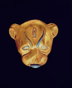 Leopard's head, from the Tomb of Tutankhamun, New Kingdom Leopard's head, from the Tomb of Tutankhamun, New Kingdom
