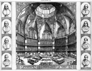 The Library and Reading Room at The People's Palace for East London, c.1880s The Library and Reading Room at The People's Palace for East London, c.1880s