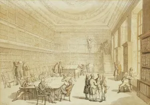 The Library of the Royal Institution, Albemarle Street, (pencil The Library of the Royal Institution, Albemarle Street, (pencil