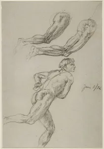 Life Drawing of a Man Running (chalk on paper) Life Drawing of a Man Running (chalk on paper)