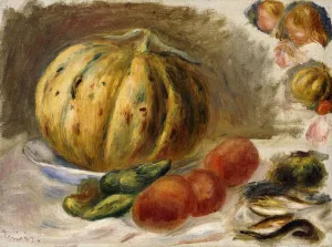 Still Life with Melon and Tomatoes; Nature Morte au Melon et Tomates, c Still Life with Melon and Tomatoes; Nature Morte au Melon et Tomates, c