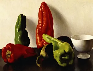 Still Life with Red and Green Peppers, 1924 (oil on panel) Still Life with Red and Green Peppers, 1924 (oil on panel)
