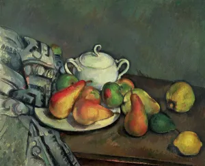 Still life with sugar basin and fruit (oil on canvas) Still life with sugar basin and fruit (oil on canvas)