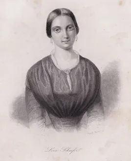 Lina Schaefer, Austrian stage actress of the 19th Century (engraving) Lina Schaefer, Austrian stage actress of the 19th Century (engraving)