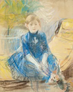 Little Girl with a Blue Jersey, 1886 (pastel on canvas) Little Girl with a Blue Jersey, 1886 (pastel on canvas)
