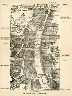 Adam Street Collection: London in 1888: From Charing Cross to Fleet Street (engraving)