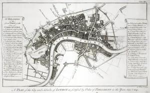 London Fortifications in 1642 and 1643, 1738 (litho) London Fortifications in 1642 and 1643, 1738 (litho)