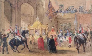 The Lord Mayor Standing Ready to Greet Queen Victoria (1819-1901 The Lord Mayor Standing Ready to Greet Queen Victoria (1819-1901
