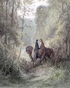 They lost under groves that seemed to be a paradise of flowers (Guenievre and Lancelot They lost under groves that seemed to be a paradise of flowers (Guenievre and Lancelot