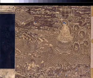 A Lotus Sutra handscroll frontispiece miniature (detail A Lotus Sutra handscroll frontispiece miniature (detail