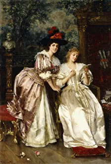 Andreotti Collection: The Love Letter, (oil on canvas)