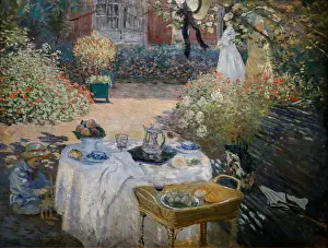 The luncheon : decorative panel, 1876 (Oil on Canvas) The luncheon : decorative panel, 1876 (Oil on Canvas)