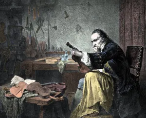 Prints of Luthier Stradivarius Antonio Stradivari 1644 1737 in his workshop