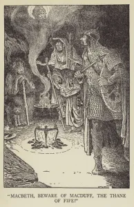Macbeth, beware of Macduff, the Thane of Fife!(litho)