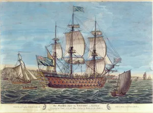 His Majesty's Ship, the Victory (coloured engraving) His Majesty's Ship, the Victory (coloured engraving)
