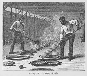 Making salt at Slatville, Virginia, from The Great South by Edward King Making salt at Slatville, Virginia, from The Great South by Edward King