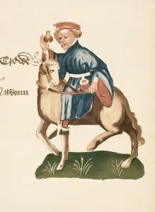 The Manciple, detail from The Canterbury Tales, by Geoffrey Chaucer (c The Manciple, detail from The Canterbury Tales, by Geoffrey Chaucer (c