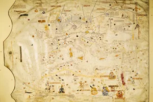Map of Charles V, Map of Mecia de Viladestes, a portulan of Europe and North Africa Map of Charles V, Map of Mecia de Viladestes, a portulan of Europe and North Africa