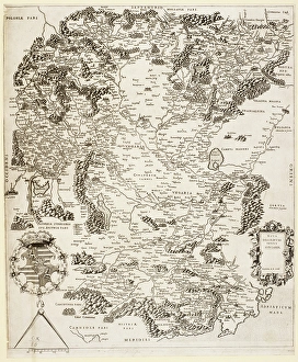 Hungary Map Print BL3307189