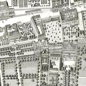 Detail of a Map of Vienna showing 135 Alsergrund where Mozart Detail of a Map of Vienna showing 135 Alsergrund where Mozart
