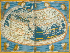 Map of the world, based on descriptions and co-ordinates given in Geographia' Map of the world, based on descriptions and co-ordinates given in Geographia'