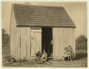 De Marco family shack for cranberry pickers at Forsythes Bog, Turkeytown, near Pemberton De Marco family shack for cranberry pickers at Forsythes Bog, Turkeytown, near Pemberton