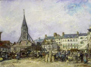 The Market at Sainte-Catherine, Honfleur The Market at Sainte-Catherine, Honfleur