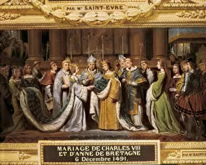 Anne De Bretagne 1477 1514 Collection: The marriage of King Charles VIII of France (1470-1498) with Anne of Brittany (1477-1514