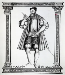 Martim da Sousa, illustration to 'Lendas da India' by Gaspar Correia, published c Martim da Sousa, illustration to 'Lendas da India' by Gaspar Correia, published c