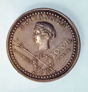 Medal commemorating the British capture of Quebec, 1759 (bronze) Medal commemorating the British capture of Quebec, 1759 (bronze)