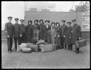 Members of the Salvation Army relief corps about to depart for the Dayton, Ohio flood Members of the Salvation Army relief corps about to depart for the Dayton, Ohio flood